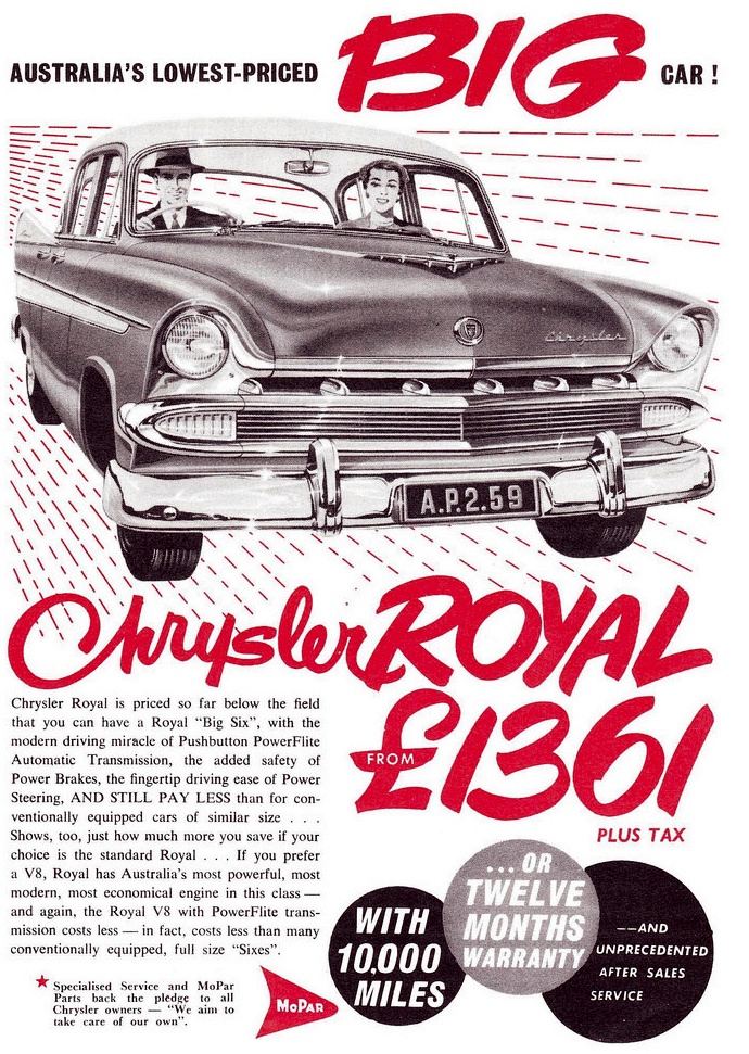 1959 AP2 Chrysler Royal Sedan Page 1